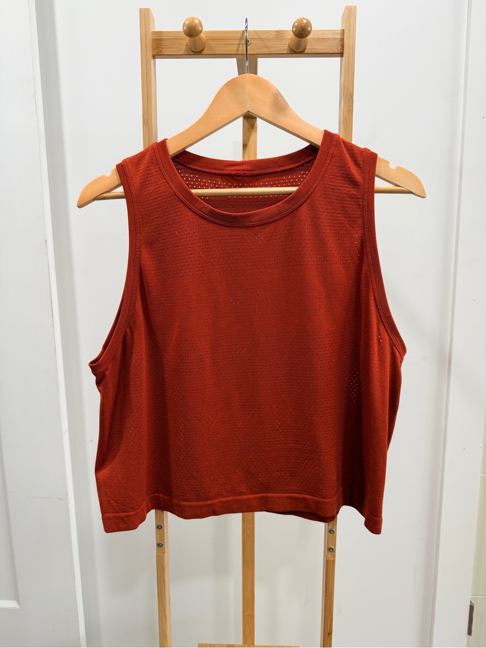 lululemon athletica Rust Red Sleeveless Ribbed Tank